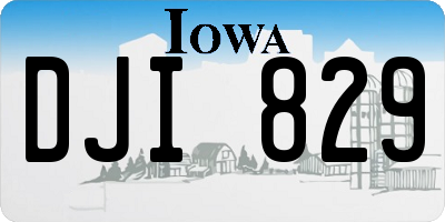 IA license plate DJI829