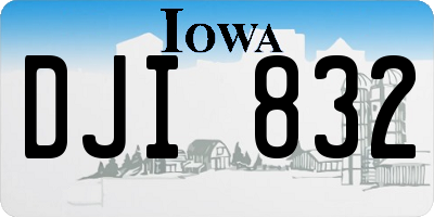 IA license plate DJI832