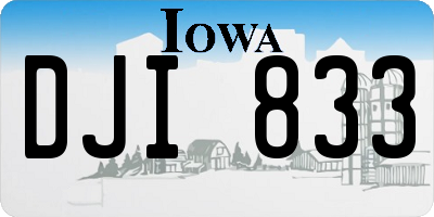 IA license plate DJI833