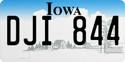 IA license plate DJI844
