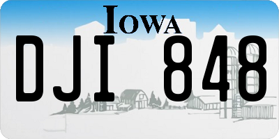 IA license plate DJI848