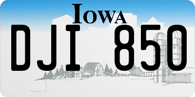 IA license plate DJI850