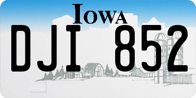 IA license plate DJI852