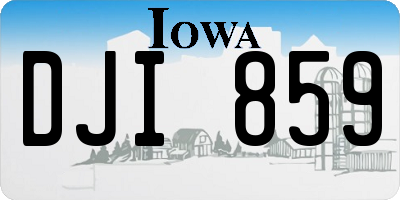 IA license plate DJI859
