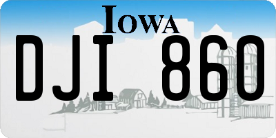 IA license plate DJI860