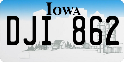 IA license plate DJI862