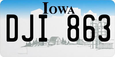 IA license plate DJI863