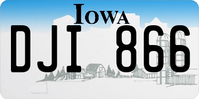 IA license plate DJI866