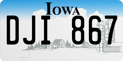 IA license plate DJI867
