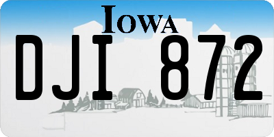IA license plate DJI872