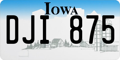 IA license plate DJI875