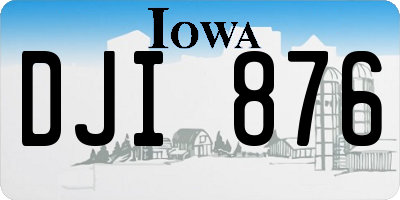IA license plate DJI876