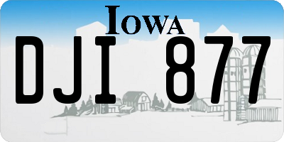 IA license plate DJI877