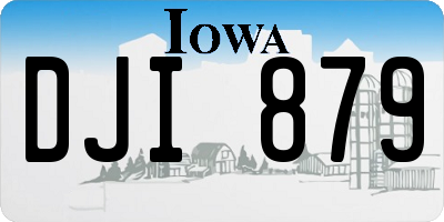 IA license plate DJI879