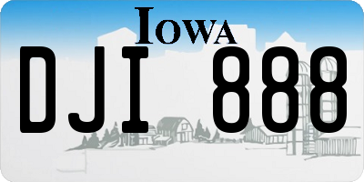IA license plate DJI888
