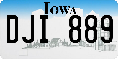 IA license plate DJI889