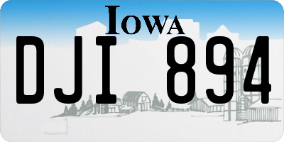 IA license plate DJI894