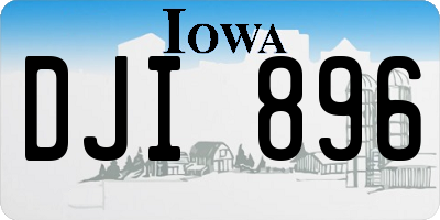 IA license plate DJI896