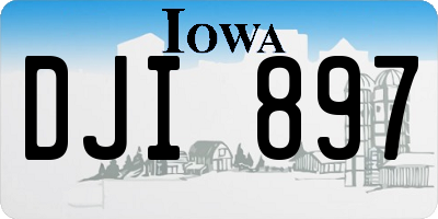 IA license plate DJI897