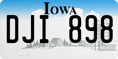 IA license plate DJI898