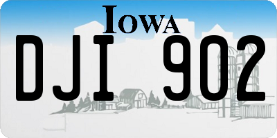 IA license plate DJI902