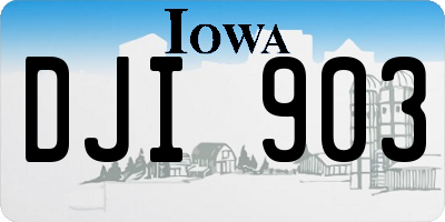 IA license plate DJI903