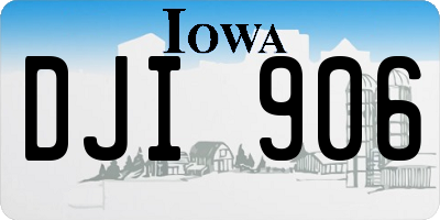 IA license plate DJI906