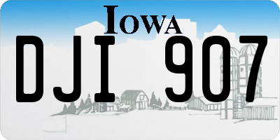 IA license plate DJI907