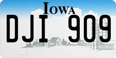 IA license plate DJI909