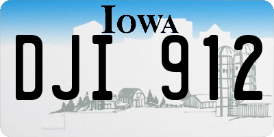 IA license plate DJI912