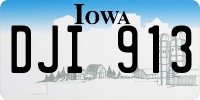 IA license plate DJI913