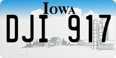 IA license plate DJI917