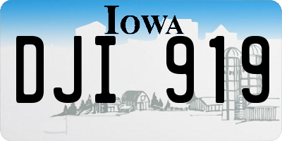 IA license plate DJI919