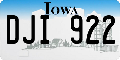 IA license plate DJI922