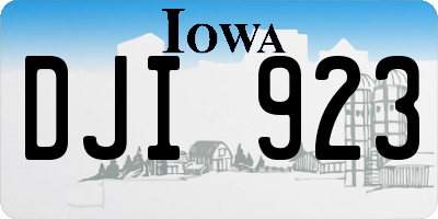 IA license plate DJI923