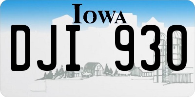 IA license plate DJI930