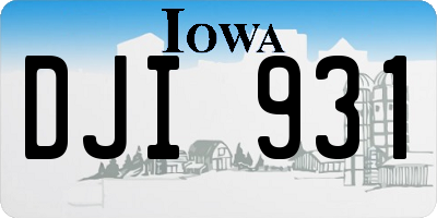 IA license plate DJI931
