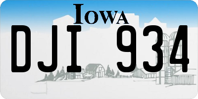 IA license plate DJI934