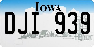 IA license plate DJI939