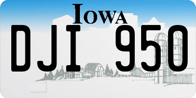 IA license plate DJI950