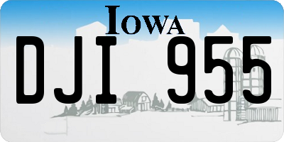IA license plate DJI955