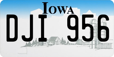 IA license plate DJI956