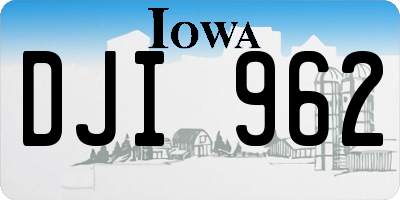 IA license plate DJI962