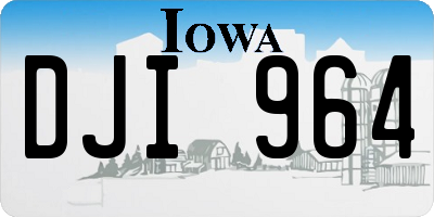 IA license plate DJI964