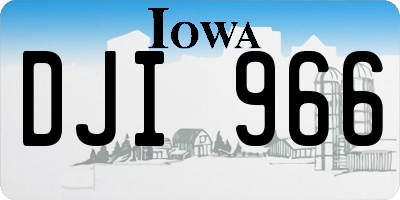 IA license plate DJI966