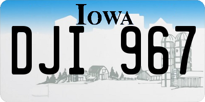 IA license plate DJI967