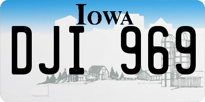IA license plate DJI969