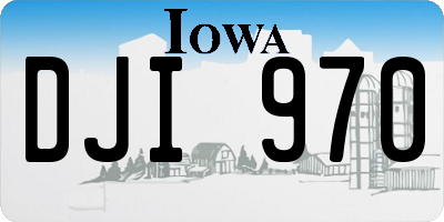 IA license plate DJI970