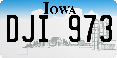 IA license plate DJI973