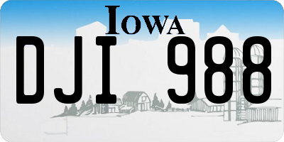IA license plate DJI988